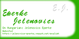 eperke jelenovics business card